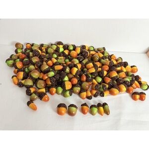 Decorative Brown Green Orange Assorted Colors Acorn Shaped Autumn Faux 216ct